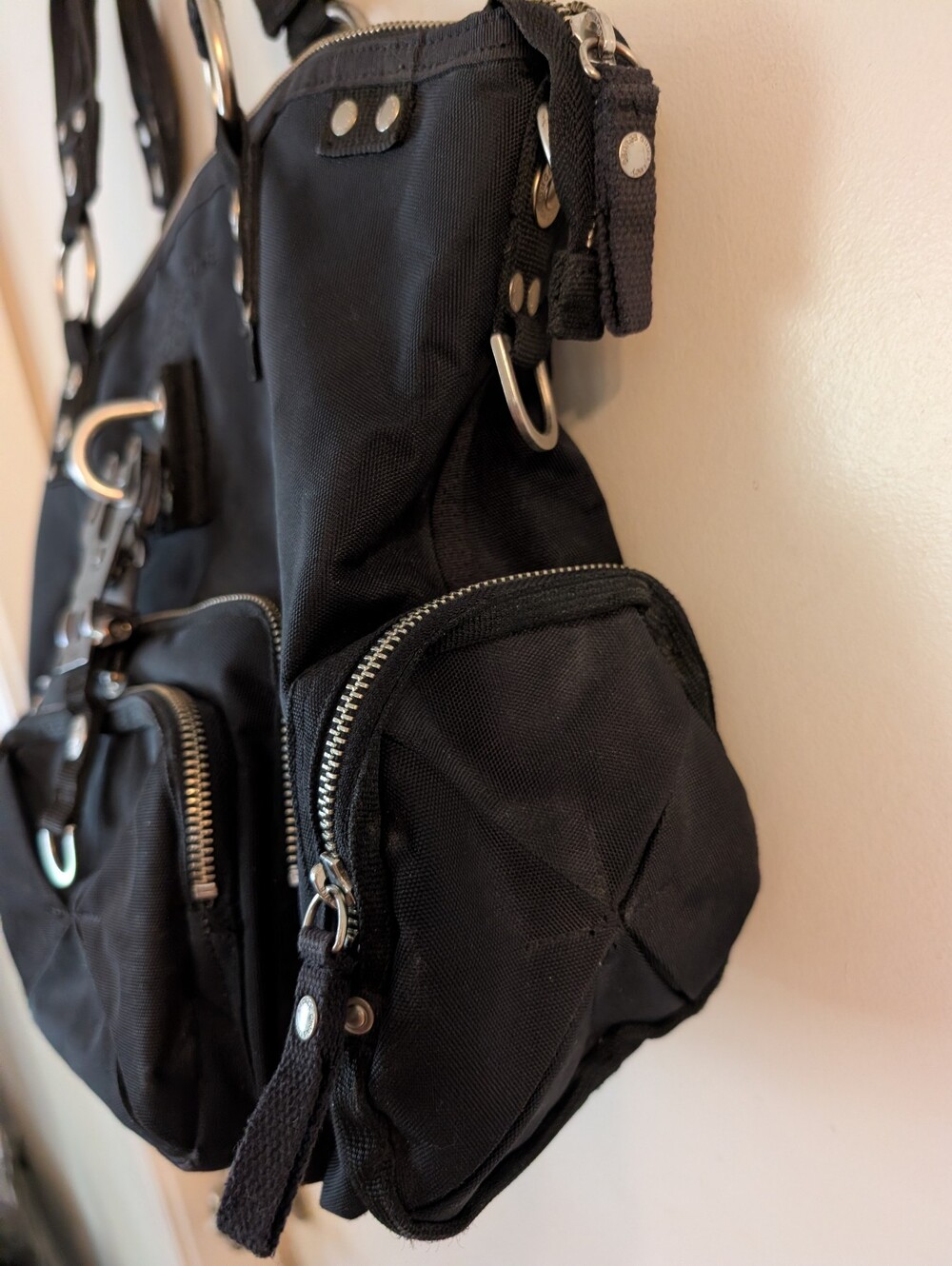 Vintage George Gina & Lucy GGL NewPort Moxie Multipocket Bag Black - Picture 6 of 12